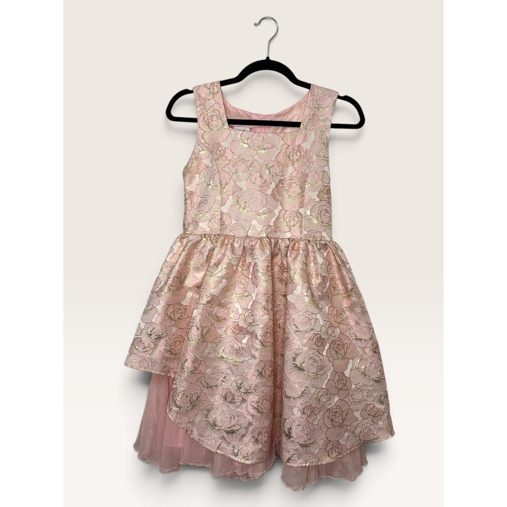 Bonnie Jean Big Girls 16 Pink Party Dress High Low Layered Tulle With Purse NEW